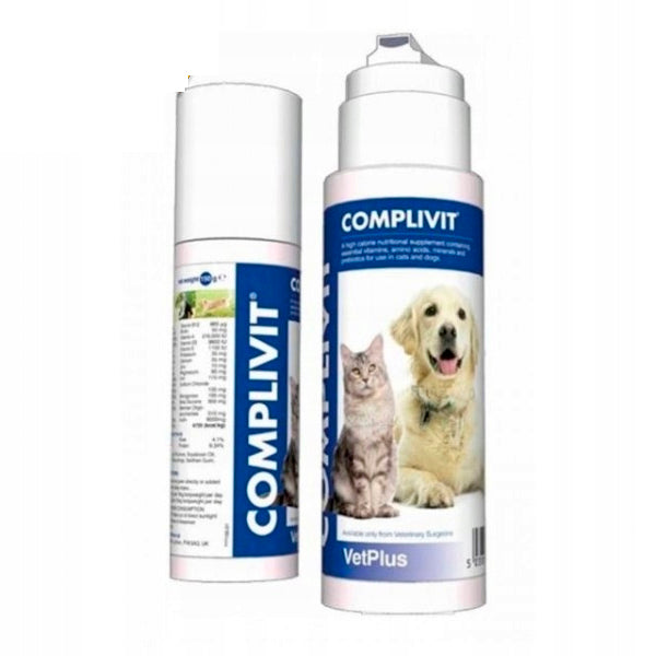VetPlus Complivit 150 g, suplemento multivitamínico en polvo para perros y gatos