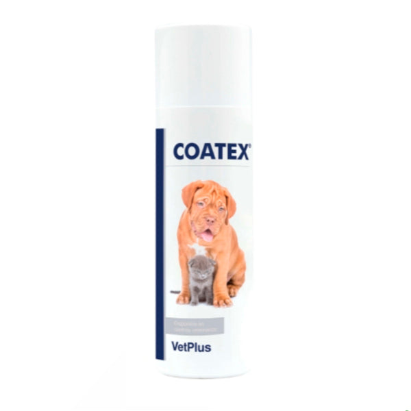 VetPlus Coatex Líquido 65 ml y 150 ml, suplemento para piel y pelaje en perros y gatos con ácidos grasos esenciales