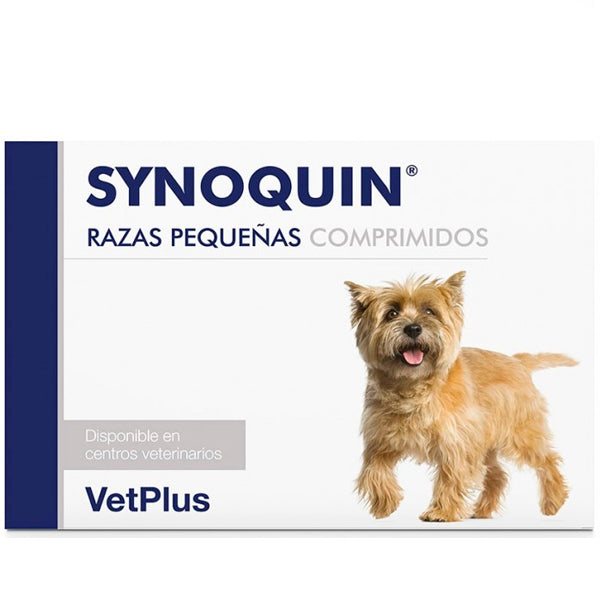 VetPlus Synoquin EFA Razas Pequeñas, suplemento articular para perros pequeños con glucosamina, condroitina y omega-3 (90 comp/caps)