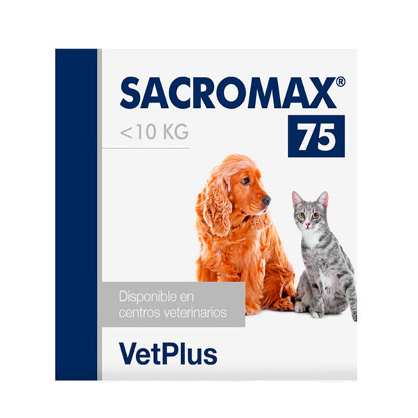 VetPlus Sacromax, suplemento hepático antioxidante para perros y gatos – 30 sobres (75, 300 y 400 mg según peso)