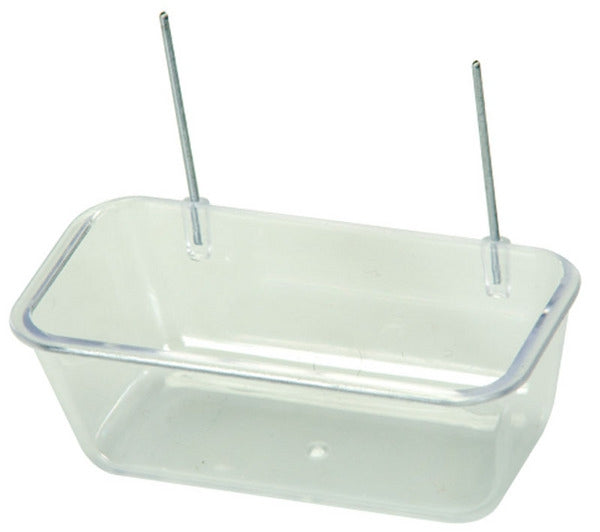 Comedero Pequeño con Ganchos Metálicos para Pájaros – 8x4x3 cm – Ideal para Semillas y Pasta de Cría Art 22