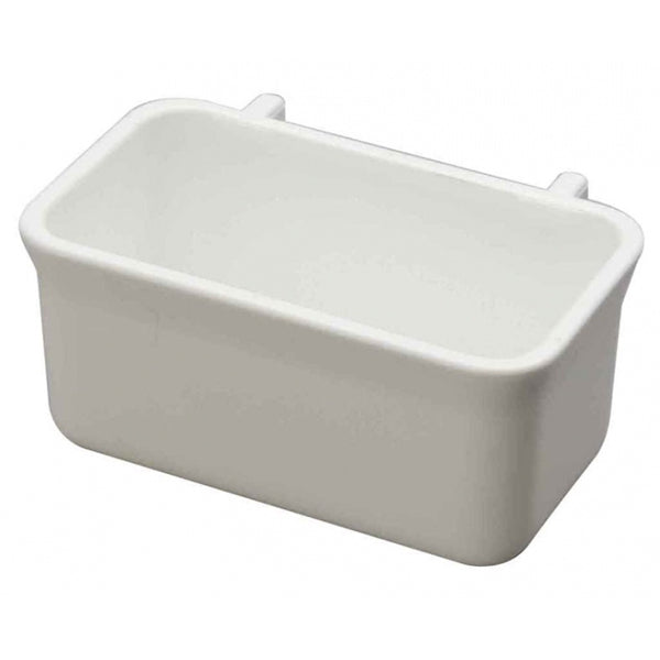 Comedero Parma para Pájaros – Plástico Resistente con Ganchos 9x5x4,4 cm Art 53