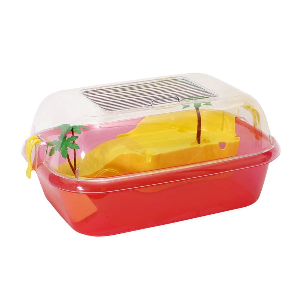 Tortuguera Daffy Art 281, 44x34x20 cm, con puerta superior metálica, colores surtidos