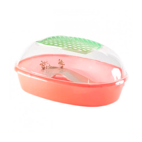 Tortuguera Sammy Art 372, 52x38x24 cm, con islote y rejilla superior, plástico resistente