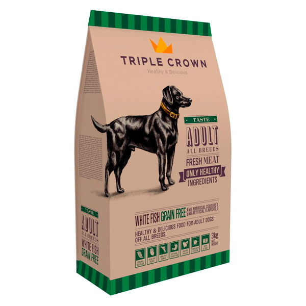Triple Crown Tasteful Grain Free 14 kg, pienso premium sin cereales para perros medianos y grandes