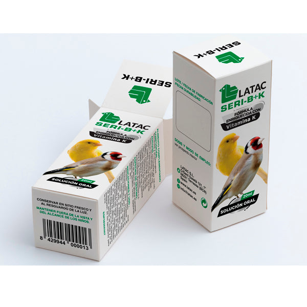 Latac Seri B+K 20 ml – Suplemento de Vitaminas B y K para Aves | Refuerza el Sistema Nervioso y la Coagulación