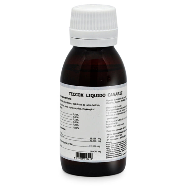 Teccox Líquido Canariz – Anticoccidiosico Natural para Aves, 100/250/500 ml