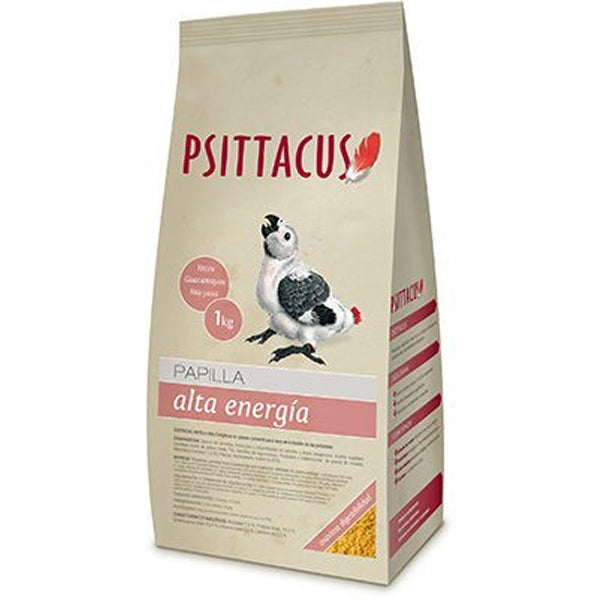 Psittacus Papilla Alta Energía – Papilla de Continuación para Loro en Crecimiento – Alta en Grasas con Papaya – 1 kg y 5 kg