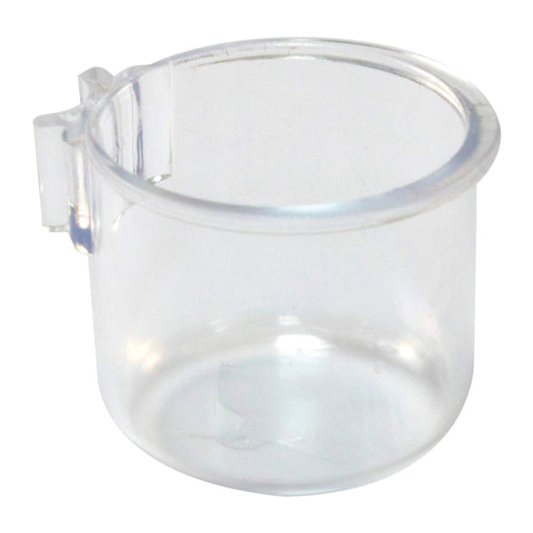 Comedero Redondo Transparente para Aves – Portasal o Bizcochera 4 cm Diámetro