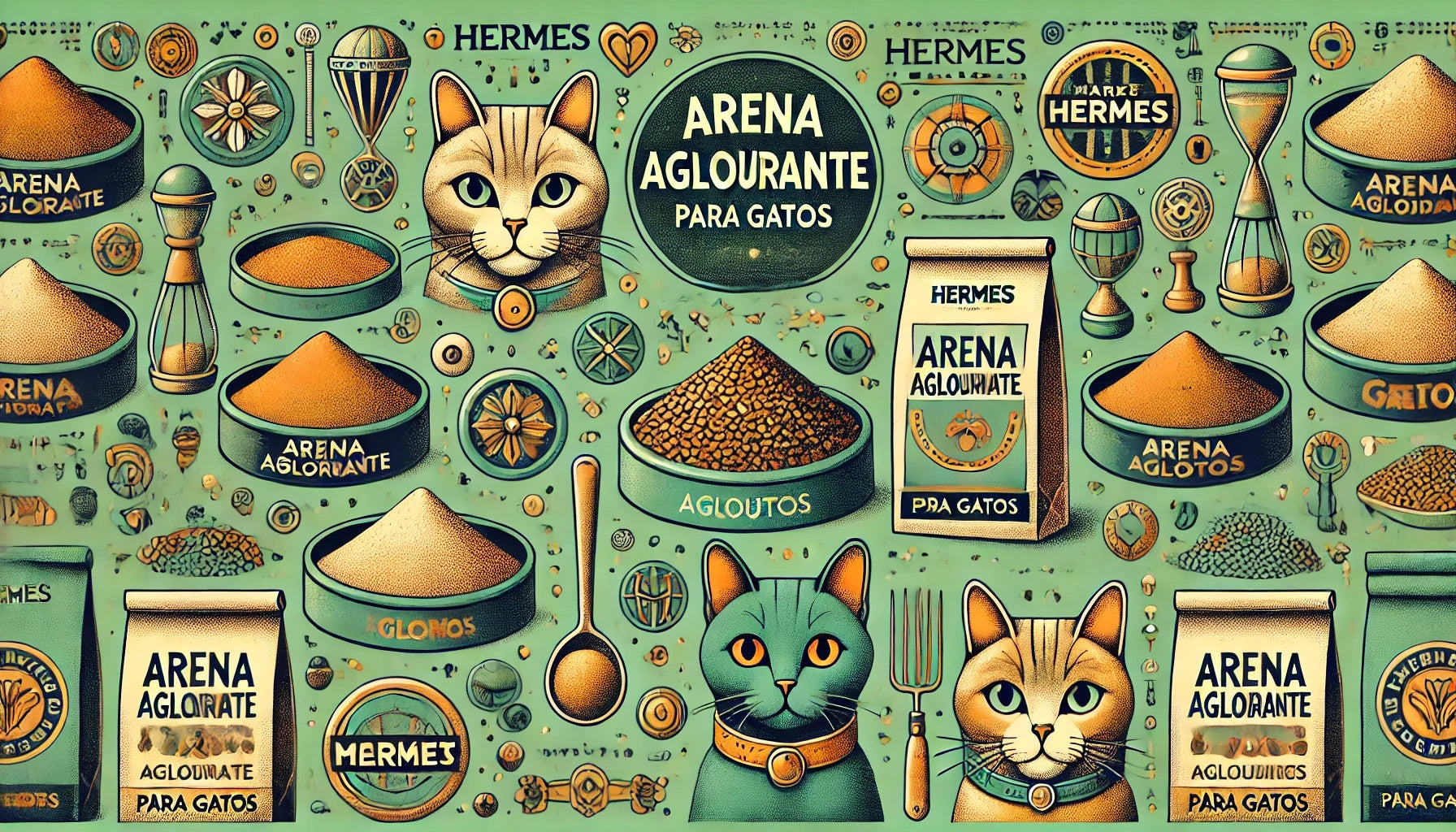 Arena aglomerante para gatos
