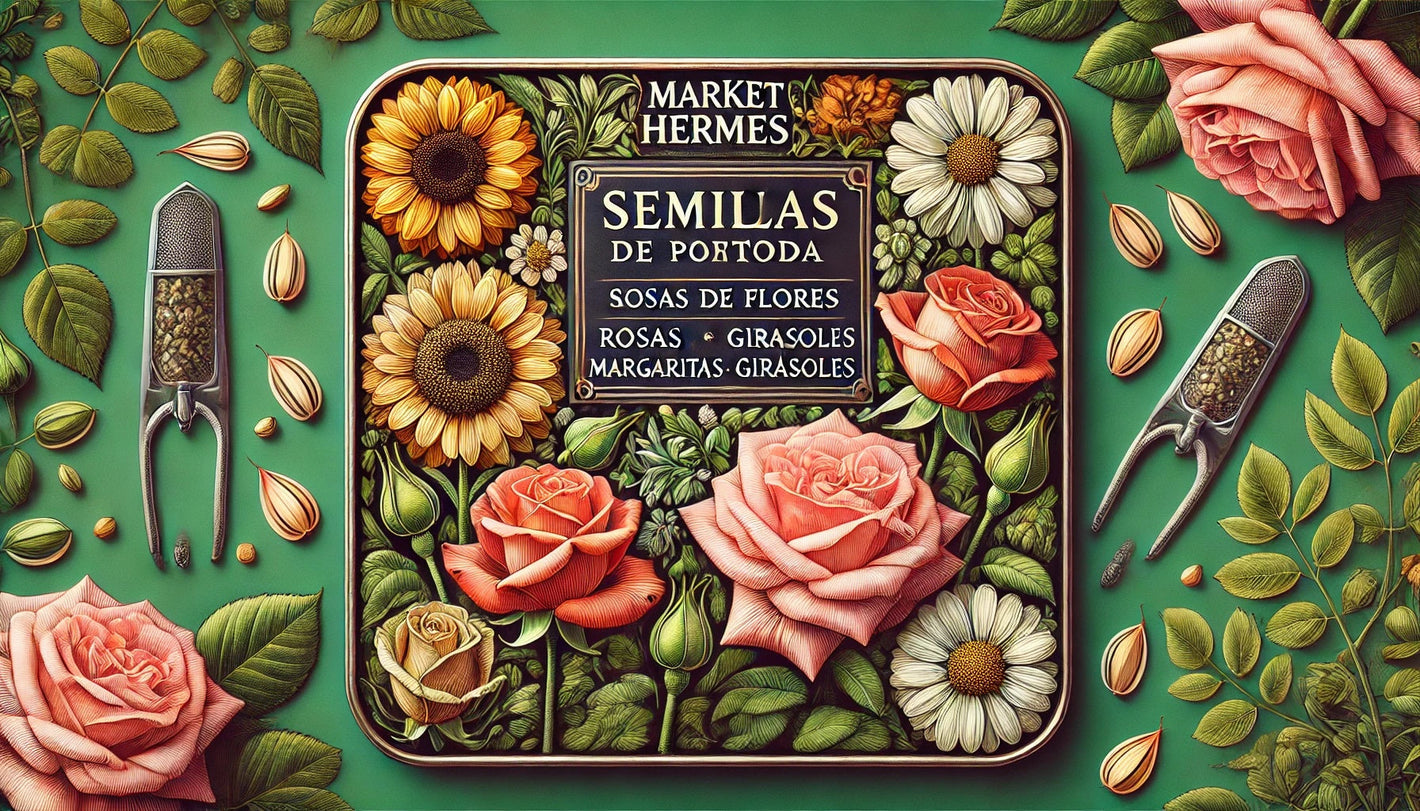 Semillas de flores (rosas, margaritas, girasoles)