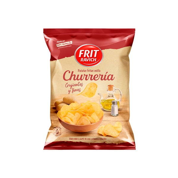Frit Ravich Patatas Churrería – Crujientes y Tradicionales – Snack Salado Estilo Artesano – Bolsas 36g, 110g y 150g
