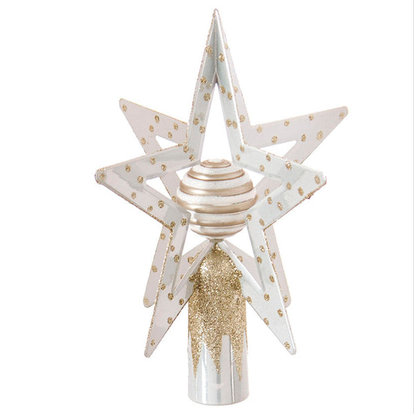 Estrella Árbol de Navidad con Purpurina – Roja o Blanca y Dorada