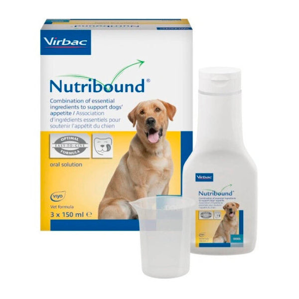 Virbac Nutribound Perros 3x150 ml – Solución Oral Nutritiva para Recuperación y Convalecencia