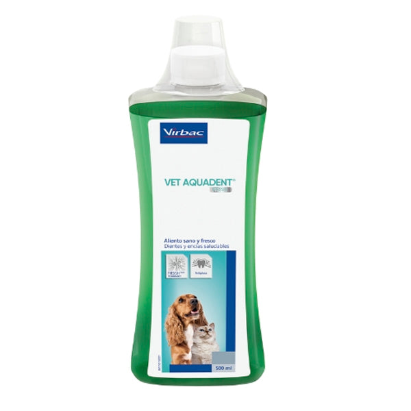 Virbac Vet Aquadent  – Solución Bucodental para Perros y Gatos contra el Mal Aliento y Sarro