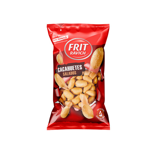 Frit Ravich Cacahuetes Repelados Salados – Snack Nutritivo, Crujiente y Sabroso – Varios Tamaños