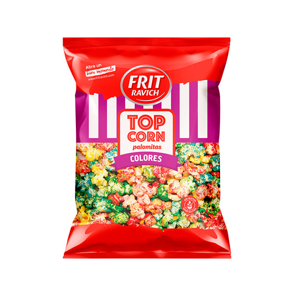 Frit Ravich Top Corn Palomitas de Colores – Snack Dulce, Crujiente y Divertido