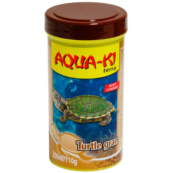 Aqua-Ki Turtle para Tortugas de Tierra – Alimento Granulado Nutritivo con Vitaminas y Minerales – Alta Digestibilidad