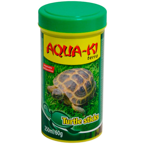 Aqua-Ki Sticks para Tortugas de Tierra – Alimento Completo Rico en Fibra, con Calcio y Fósforo – Nutrición Equilibrada 100% Vegetal