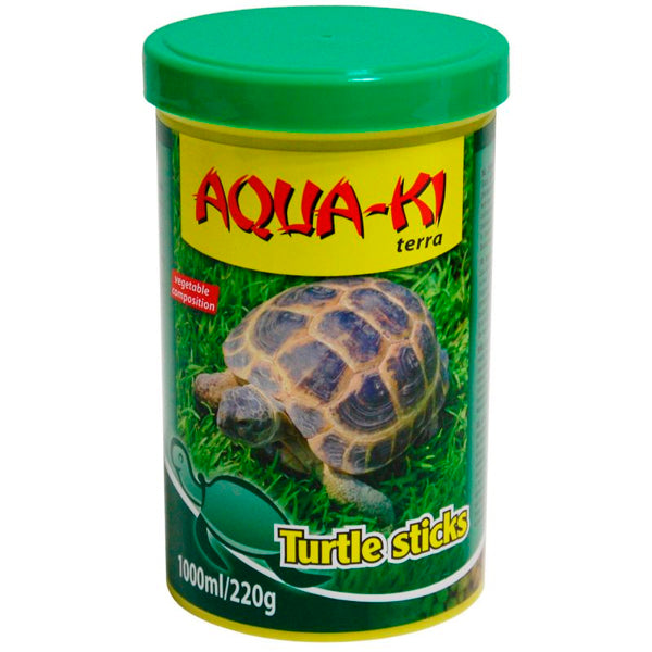 Aqua-Ki Sticks para Tortugas de Tierra – Alimento Completo Rico en Fibra, con Calcio y Fósforo – Nutrición Equilibrada 100% Vegetal