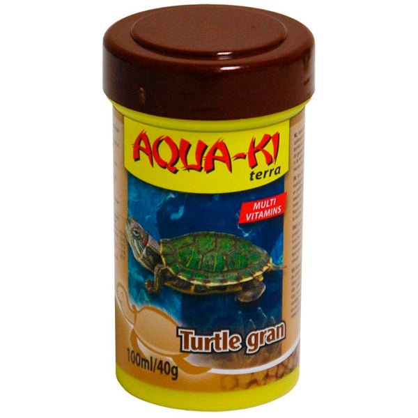 Aqua-Ki Turtle para Tortugas de Tierra – Alimento Granulado Nutritivo con Vitaminas y Minerales – Alta Digestibilidad