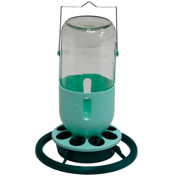 Bebedero de Cristal para Pájaros 1 Litro – Aves Pequeñas y Grandes, Alta Resistencia y Fácil Limpieza