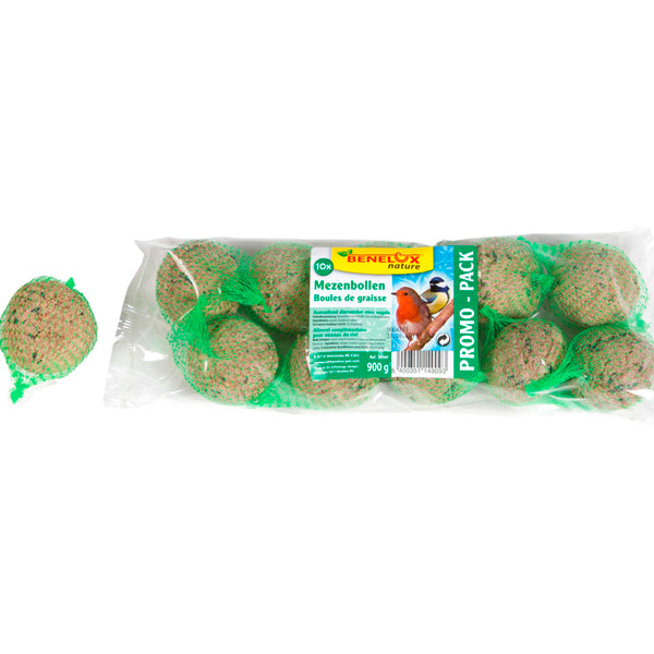 Bolitas de Grasa para Pájaros Silvestres – Pack 10 Unidades x 90g – Alto en Energía y Proteína