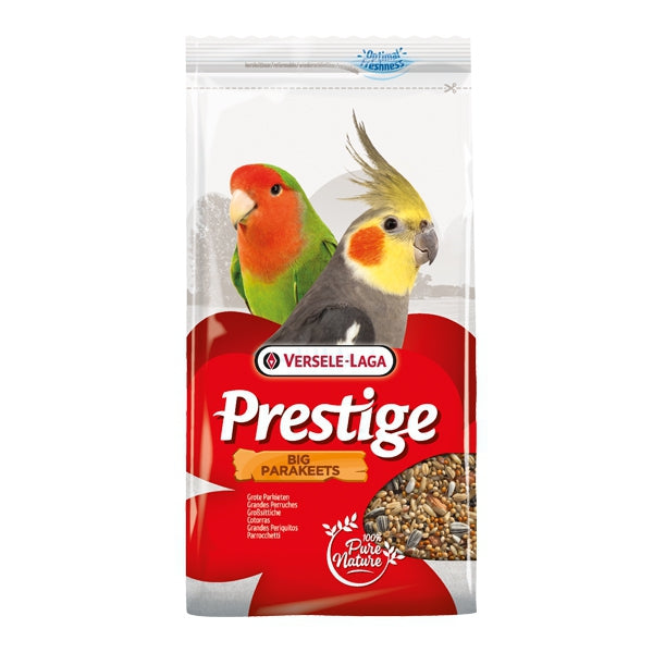 Versele-Laga Prestige Grandes Periquitos – Mixtura Premium para Agapornis, Carolinas y Cotorras (1, 4 y 20 kg)