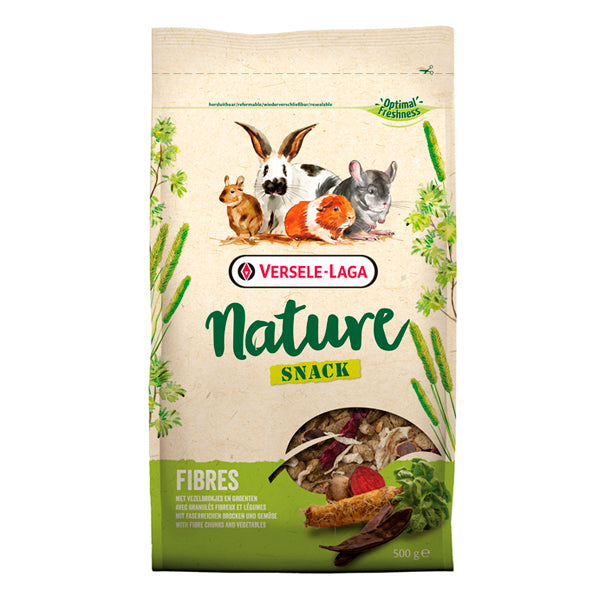 Versele-Laga Snack Fibres Nature 500g – Snack con Fibra para Roedores