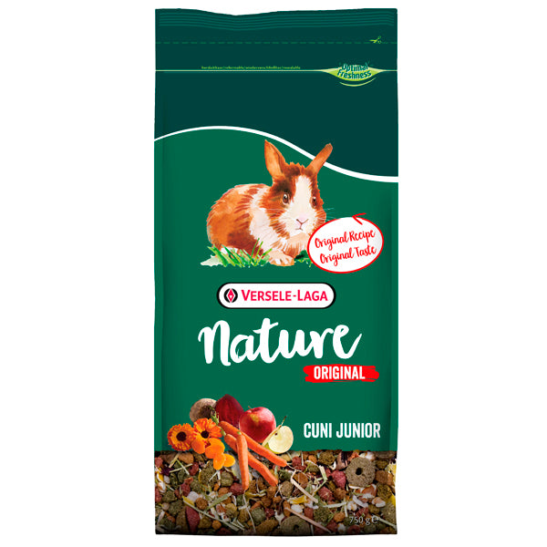 Versele-Laga Cuni Junior Nature Original 750 g – Alimento Completo para Conejos Jóvenes
