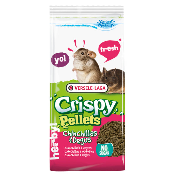 Versele-Laga Chinchilla & Degu Crispy Pellets 1 kg – Alimento Completo y Rico en Fibra