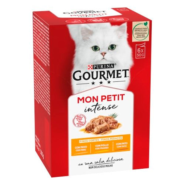 PURINA® GOURMET® Mon Petit Selección de Aves – 6x50 g, comida húmeda premium para gatos adultos