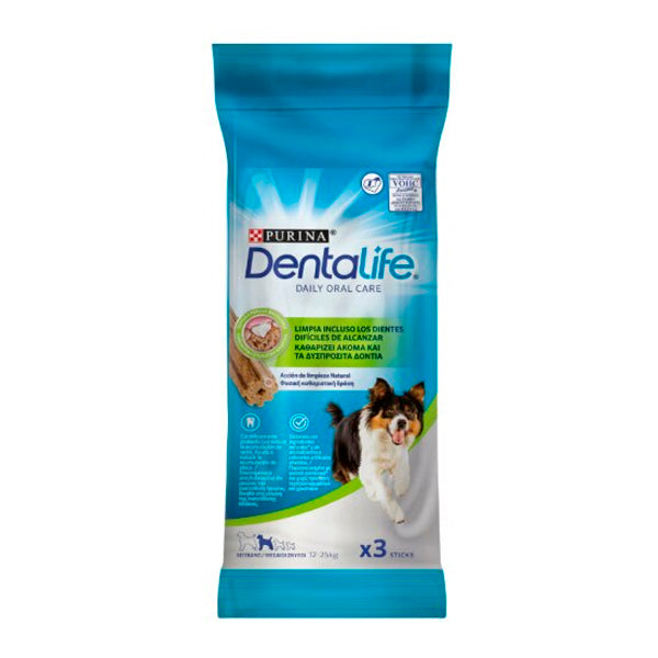 Purina Dentalife Medium – Snacks Dentales para Perros Medianos (12–25 kg) – Cuidado Oral Diario – 1 Stick al Día