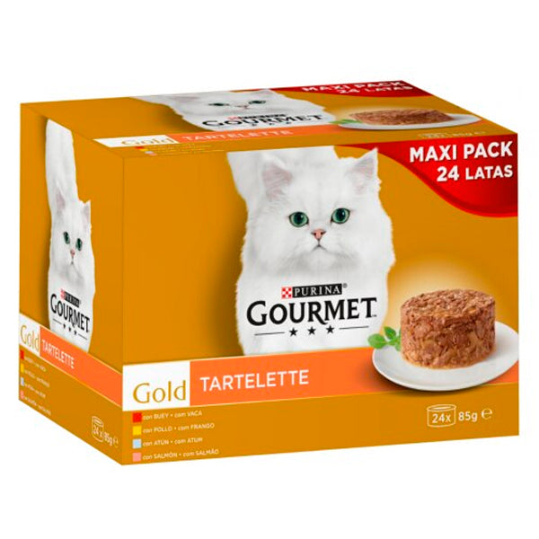 PURINA® GOURMET® Gold Tartelette Pack Surtido – 24x85 g, comida húmeda premium para gatos adultos