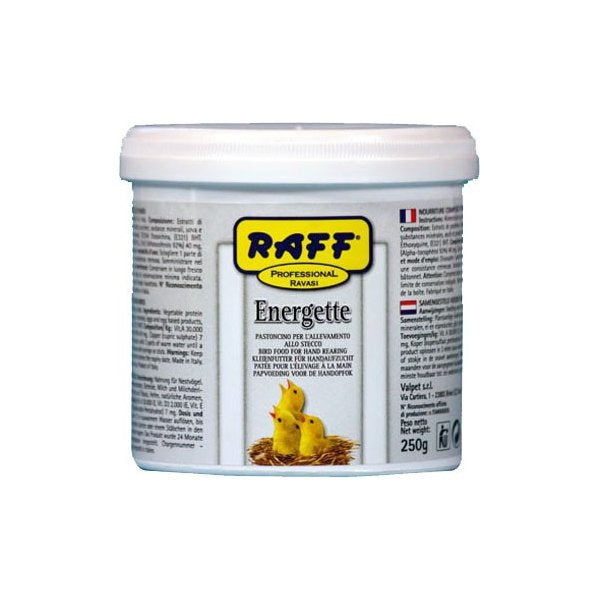 Raff Energette Papilla para Embuchar Pájaros – Alimentación para Polluelos – 100g, 250g o 1kg