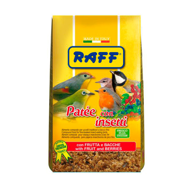 Raff Patee con Insetti 400g – Pasta Húmeda con Insectos para Pájaros Insectívoros y Silvestres