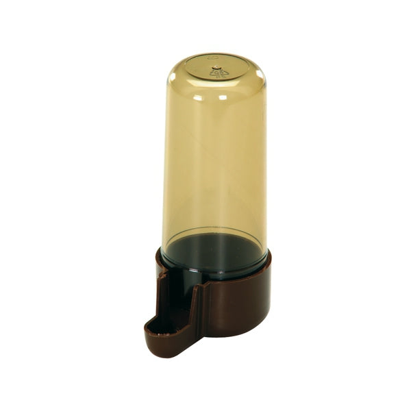 Bebedero Corto Fumé para Pájaros 75cc – Compatible con Jaulas de Canarios y Periquitos, Fácil de Instalar y Limpiar Art 018/F