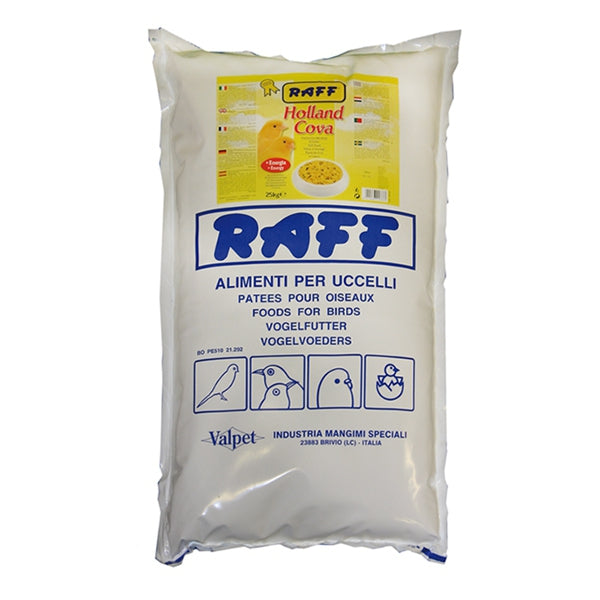 Raff Holland Cova – Pasta Húmeda Amarilla para Cría de Canarios y Aves Granívoras – Alta en Energía – 10% Proteína – 15% Grasa