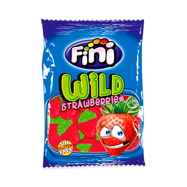 Fini Fresas Salvajes – Golosinas Sin Gluten Sabor Fresa | Envase 90g y 1kg