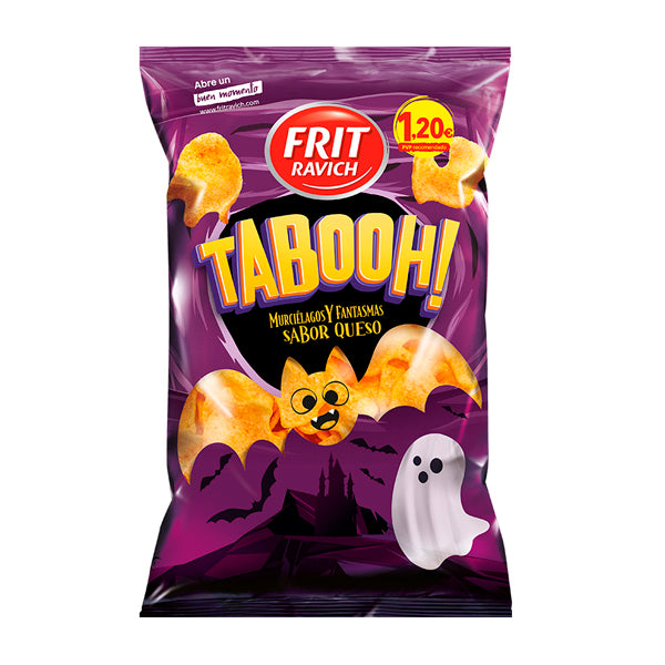 Frit Ravich Tabooh Murciélagos y Fantasmas Sabor Queso – Snack Crujiente y Divertido