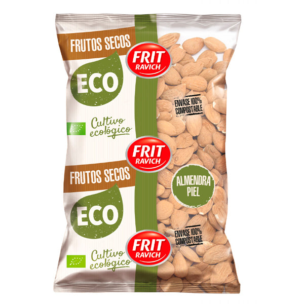 Frit Ravich Almendra Piel Cruda ECOFrit Ravich Almendra Cruda con Piel Ecológica – Snack Natural y Saludable – Formato 110g, 1kg y 25kg