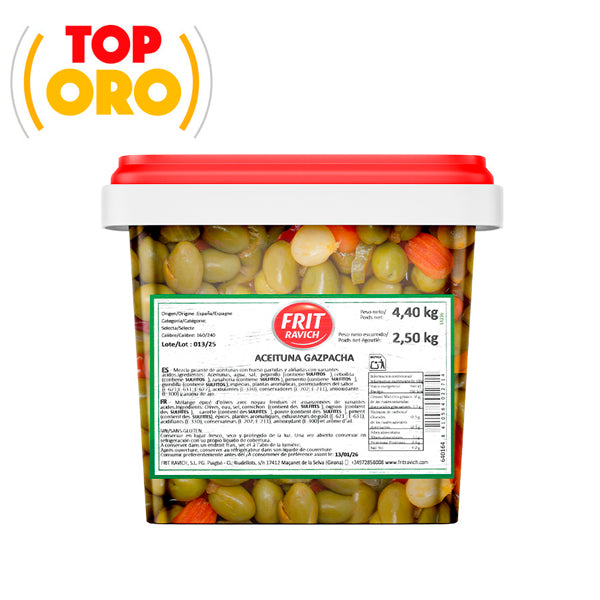 Frit Ravich Aceitunas Gazpacha – Cubo Mediterráneo con Encurtidos – Sabor Tradicional y Aromático