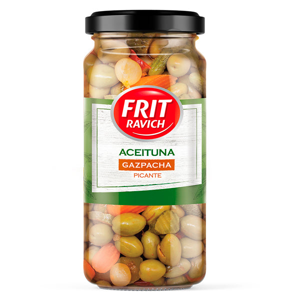 Frit Ravich Aceitunas Gazpacha Picantes – Mezcla Encurtida con Toque Picante – Bote 750 ml