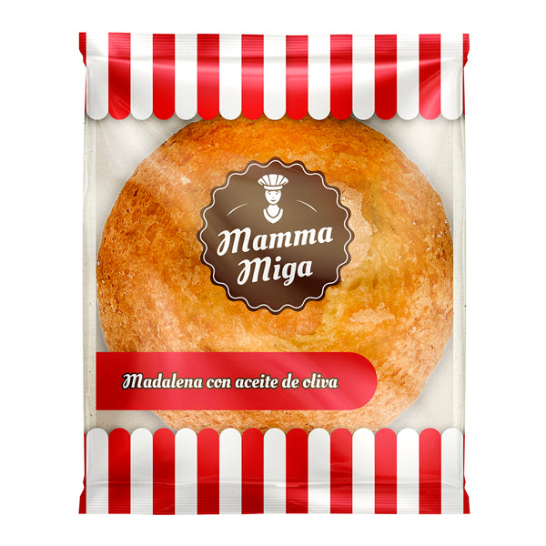 Madalena Artesana con Aceite de Oliva 15% – Suave, Casera y Sabrosa, Ideal para Desayunos o Meriendas – 1 Unidad