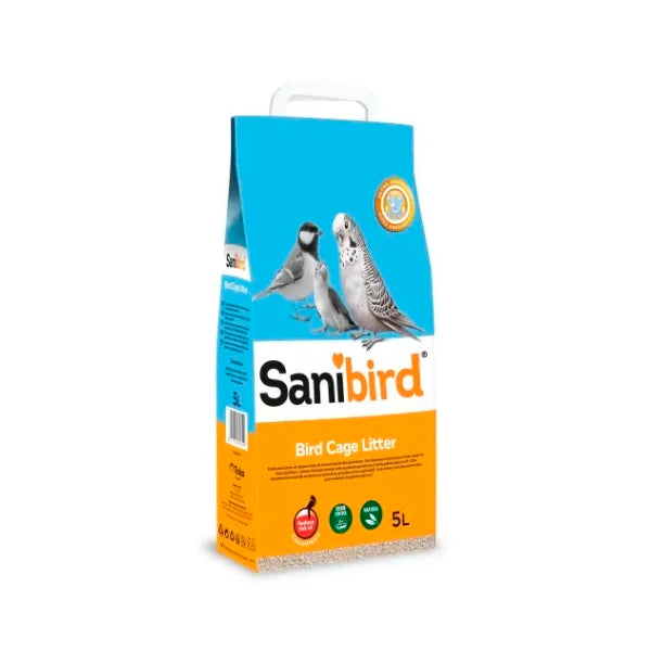 Sanibird – Neutralizador de Olores para Jaulas de Aves, Antibacteriano Natural | 5L y 35L