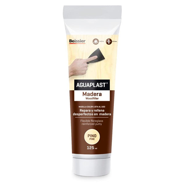 Masilla Reparadora Aguaplast Madera 125 ml – Rellena Grietas y Agujeros con Acabado Profesional