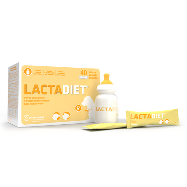 Pharmadiet Lactadiet Calostro – Suplemento Nutricional para Cachorros y Gatitos Recién Nacidos (Sobres 7,5 g)