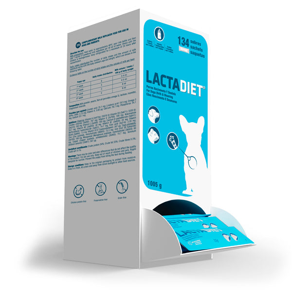 Pharmadiet Lactadiet Nacimiento – Sustituto Lácteo para Cachorros Recién Nacidos (Sobres de 7,5 g)