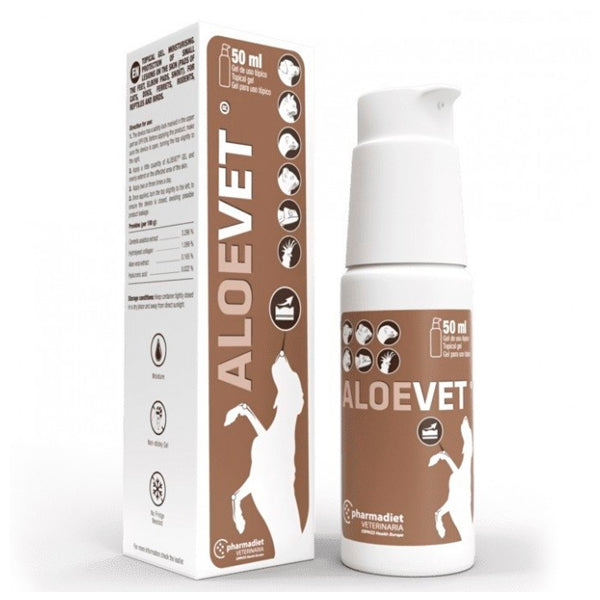 Pharmadiet Aloe Vet Gel 50 ml – Hidratante, Calmante y Regenerador Natural para Perros y Gatos
