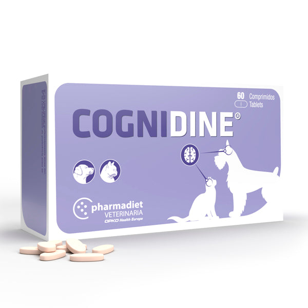 Pharmadiet Cognidine Comprimidos – Suplemento de Apoyo Cognitivo y Cerebral para Perros y Gatos (30 o 60 uds.)